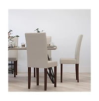 Merrick Lane Ellison Mid-Century Panel Back Parsons Accent Dining Chair