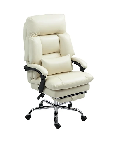 Homcom Overstuffed Office Chair, Reclining Computer Chair,