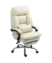 Homcom Overstuffed Office Chair, Reclining Computer Chair,