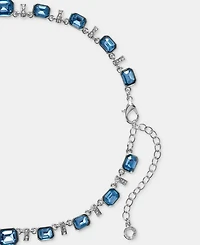 Anne Klein Pave Bar & Emerald-Cut Stone Collar Necklace, 16" + 3" extender
