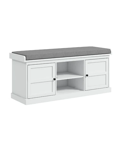 Slickblue Entryway Shoe Rack with Seat and Hidden Drawer