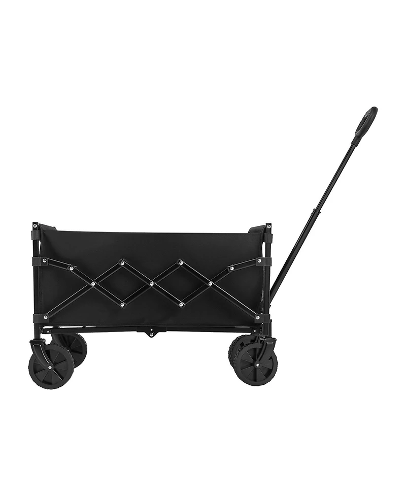 Sugfit Heavy-Duty Collapsible Utility Wagon with 225 lb Capacity & All-Terrain Wheels