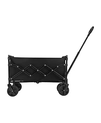 Sugfit Heavy-Duty Collapsible Utility Wagon with 225 lb Capacity & All-Terrain Wheels