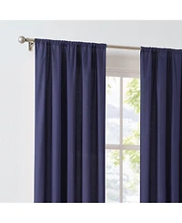 Brooklyn Loom 100% Cotton 200 Thread Count Percale Drape Pair 2 Piece Window Curtain