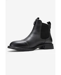 Forever & Always Shoes Sidney Leather Buckled Chelsea Boot (Women)