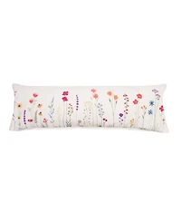 C&F Home Botanical Field Elongated Embroidered Throw Pillow, 12" x 36