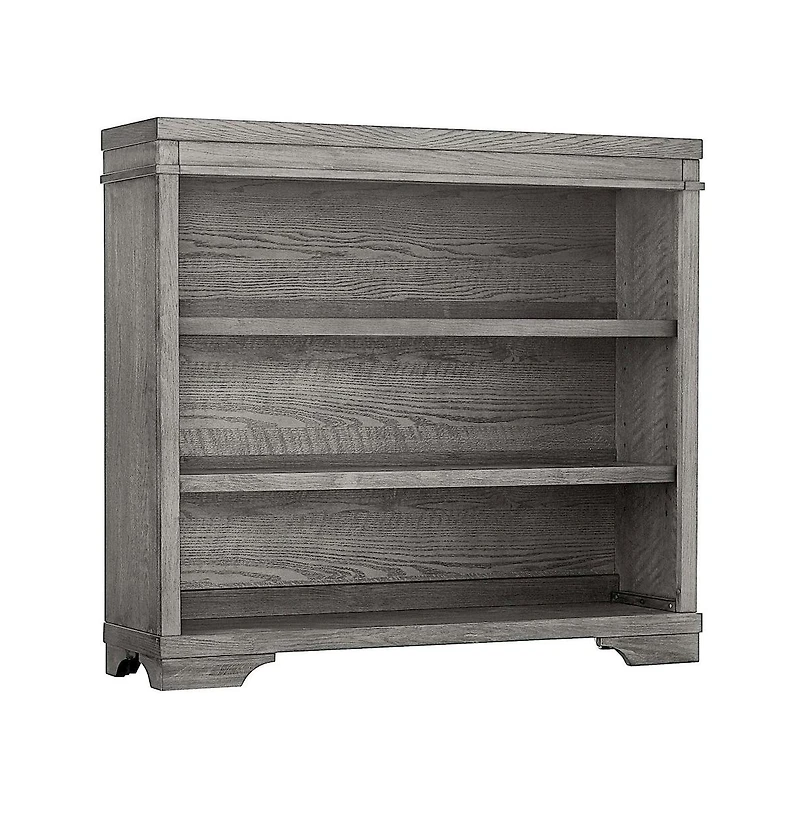 Westwood Design Foundry Traditional Wood Bookcase in Brushed Pewter