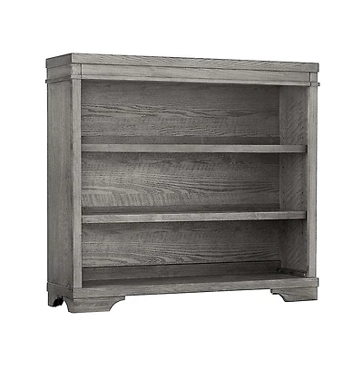 Westwood Design Foundry Traditional Wood Bookcase in Brushed Pewter