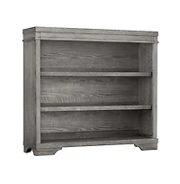 Westwood Design Foundry Traditional Wood Bookcase in Brushed Pewter
