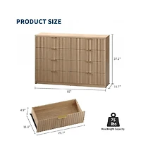 gaomon Drawer Dresser for Bedroom Storage, Modern Dressers & Chests of Drawers with Fluted Front