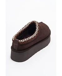 Forever & Always Shoes Women's Avelia Leather Winter Slippers