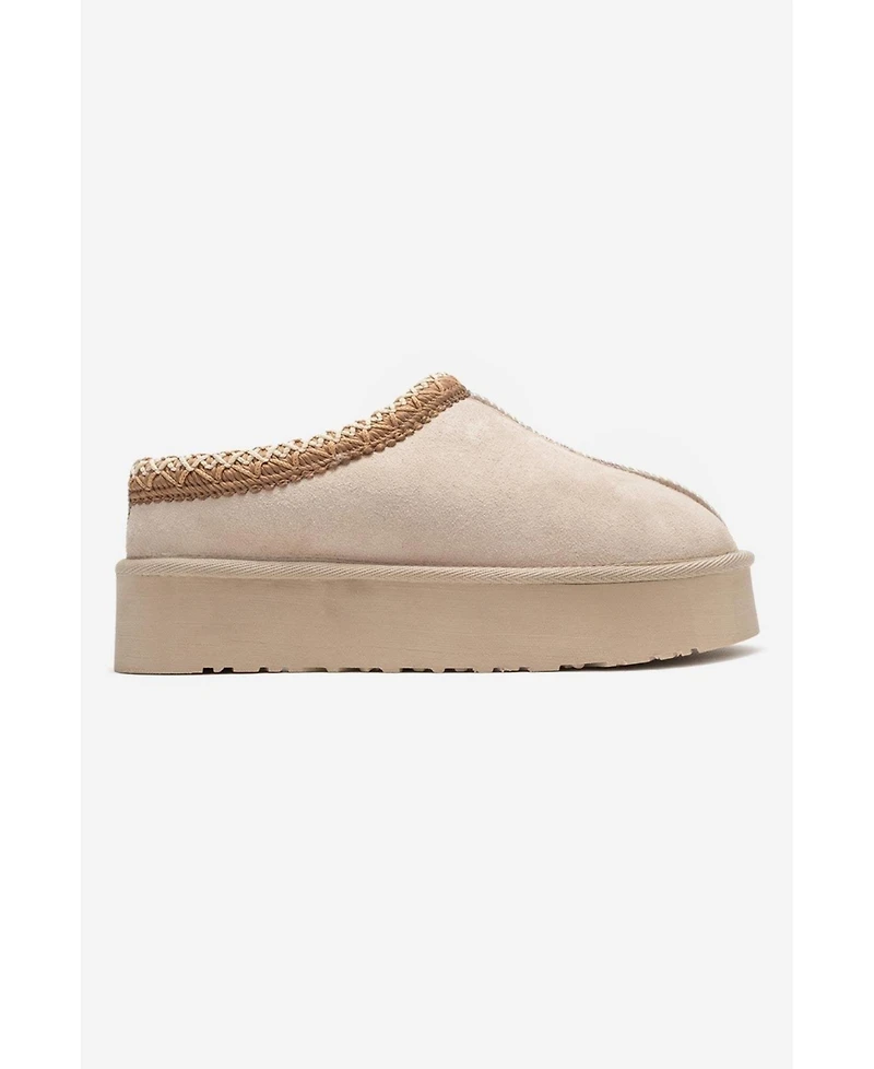 Forever & Always Shoes Avelia Leather Winter Slippers (Women)