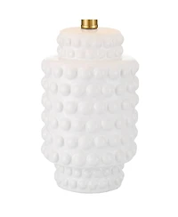 360 Lighting Hobnail 22 1/2" High Small Modern Accent 3-Way Table Lamps Set of 2 White Ceramic Living Room Bedroom Bedside Nightstand