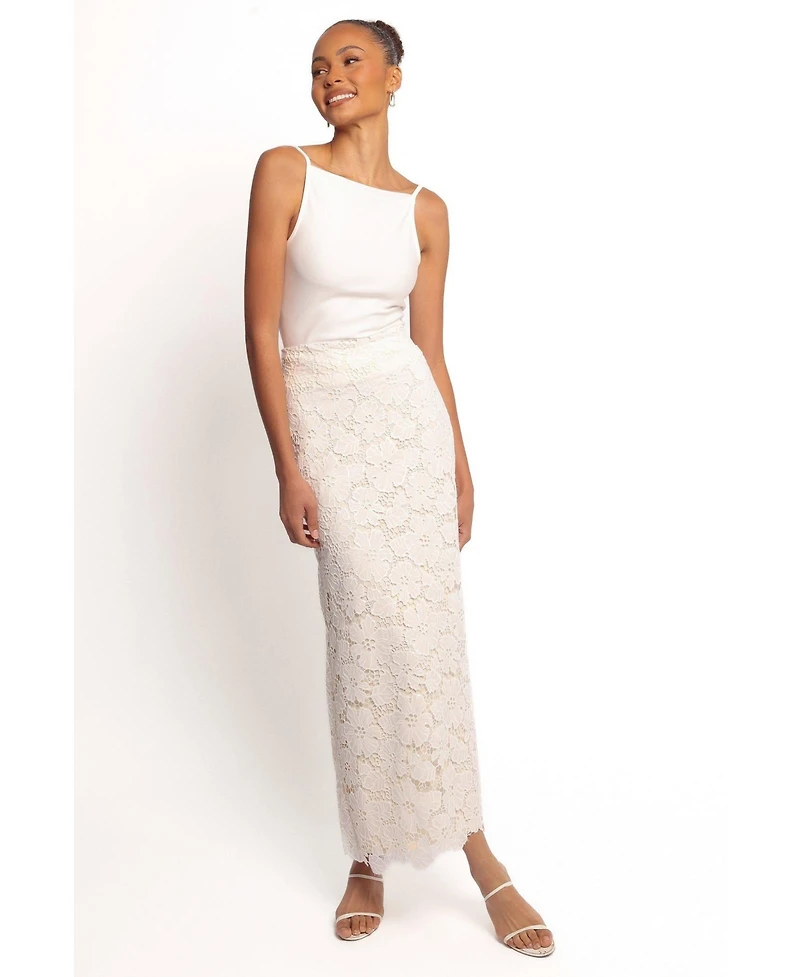 Petal and Pup Women's Mika Floral Lace Maxi Skirt