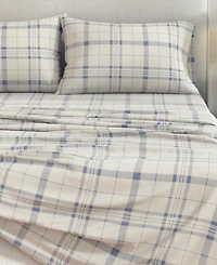 Linery & Co Ultra-Soft Turkish Cotton Plaid Flannel Sheet Set