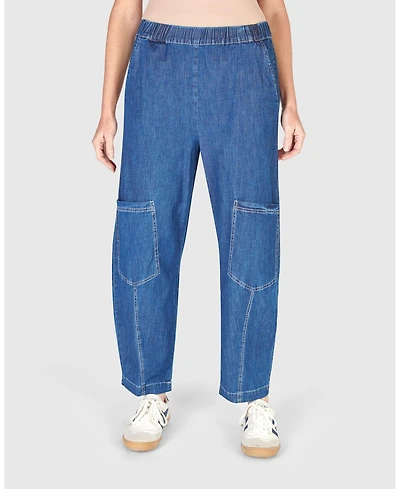 Alembika Women's Denim Papaya Relaxed Pants