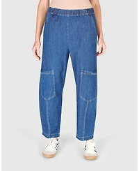 Alembika Women's Denim Papaya Relaxed Pants