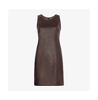 M.m.LaFleur Petite Faux Leather Shift Dress with Princess Seams