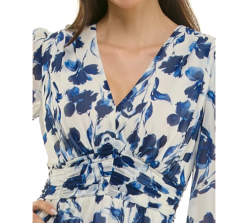 Taylor Women's V-Neck Cinched Waist Dress