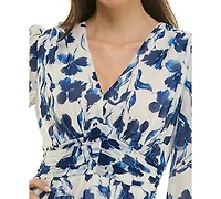 Taylor Women's V-Neck Cinched Waist Dress