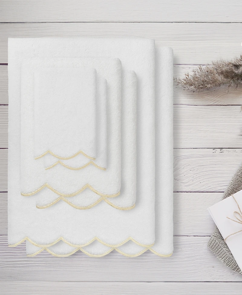 Linum Home Adornia Scallop Cotton 6-Pc. Towel Set