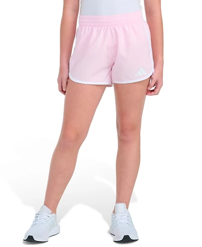 adidas Girls' 8-16 Waistband Woven Pacer Shorts