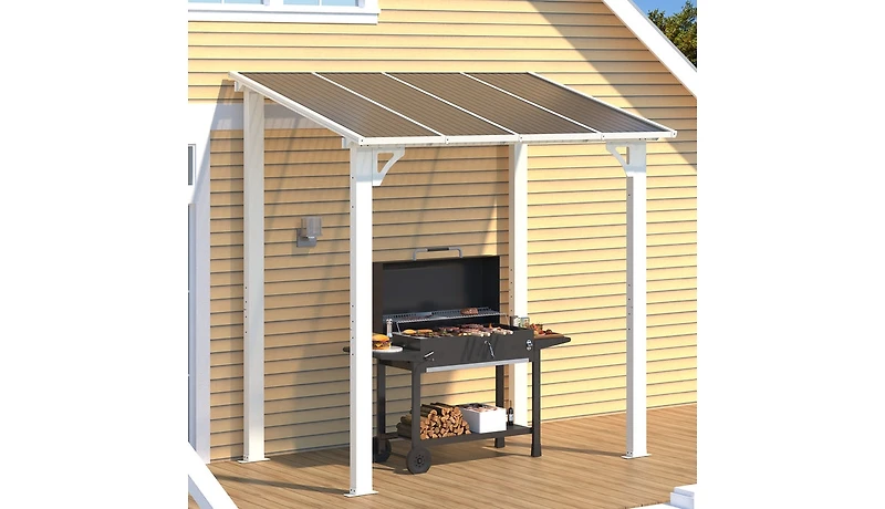 Aecojoy 8' x 5' Wall Mounted Gazebos Pergola