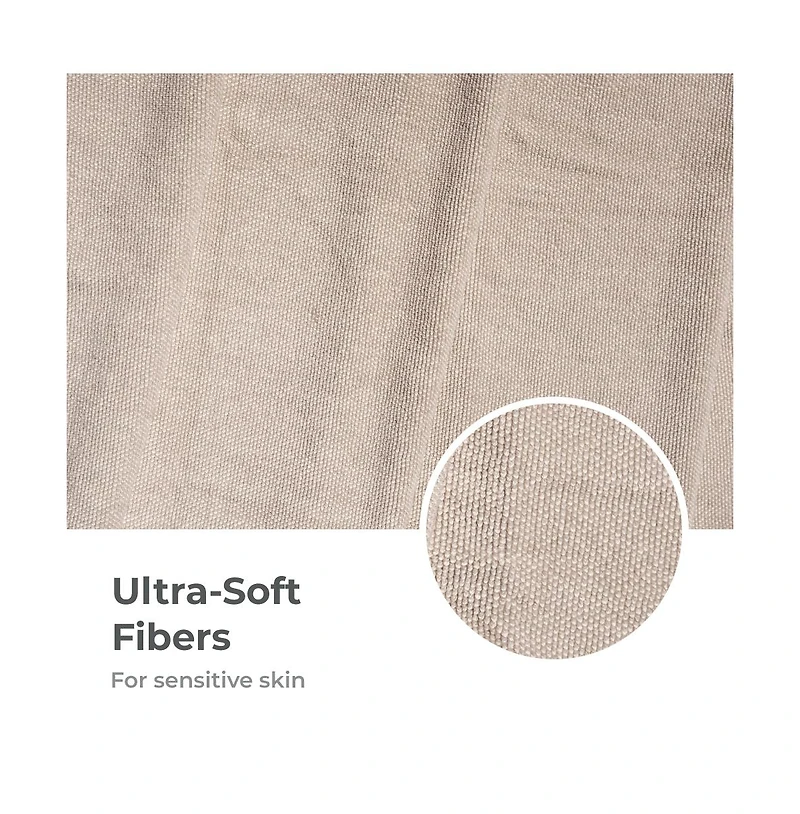 Cariloha Two Toned Bath Sheet | Laguna Blue 40"x72"| Turkish Cotton & Viscose Material Blend Extra Smooth, Odor Resistant and Highly Absorbent