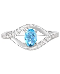 Macy's Lab Grown Multi Gemstone Ring Sterling Silver (also 14k Gold Over Silver)