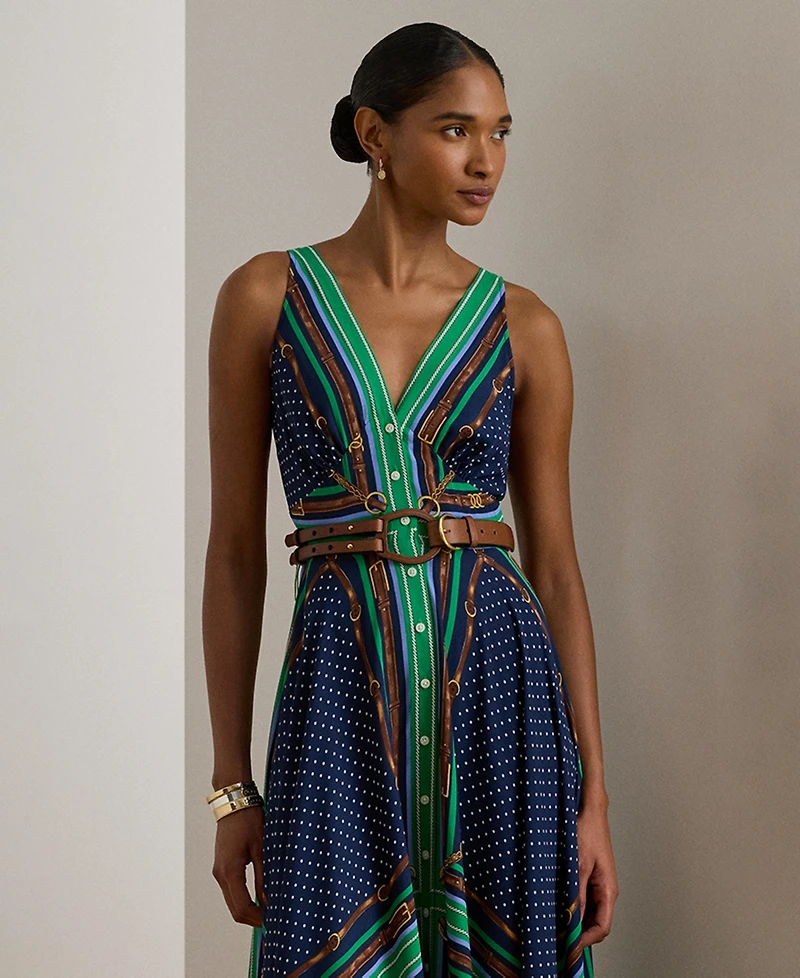 Lauren Ralph Women's Polka-Dot Print Dress