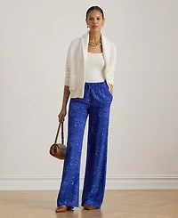 Lauren Ralph Women's Rib-Knit Shawl-Collar Toggle Cardigan