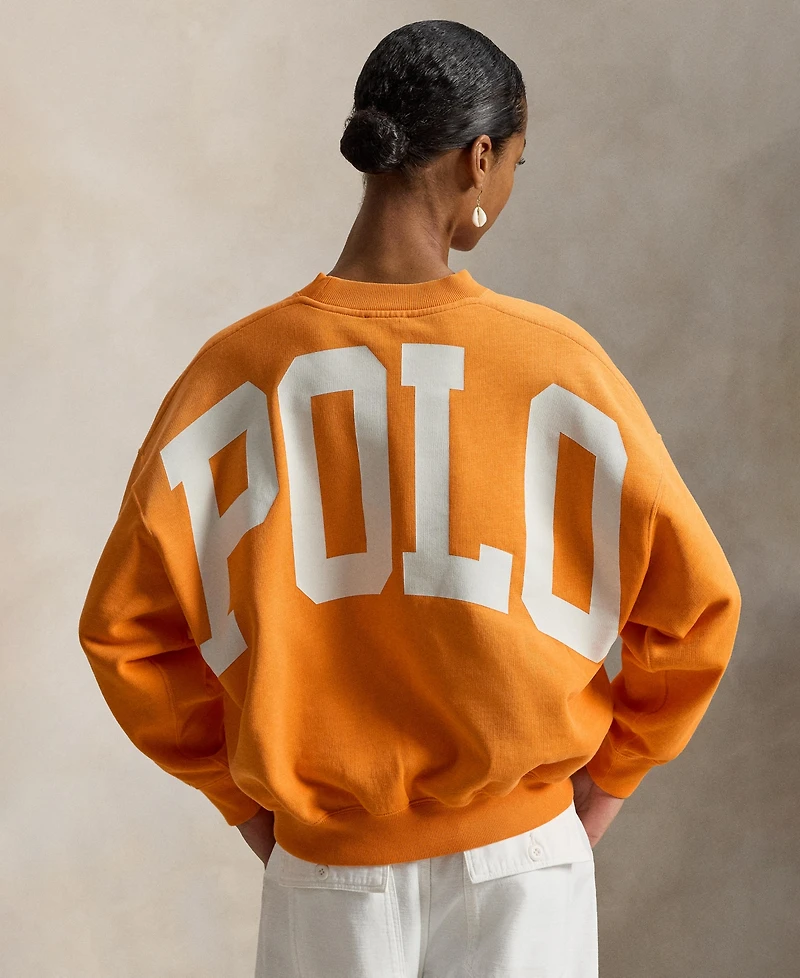 Polo Ralph Lauren Women's Oversized Back-Logo Crewneck Top