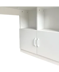 Streamdale Furniture Streamdale L-Shaped Corner Computer Desk with Drawers, Bookshelf & Hutch, White