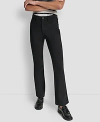 Dkny Jeans Women's Mid-Rise 5 Pocket Slim Boot Cut Pants