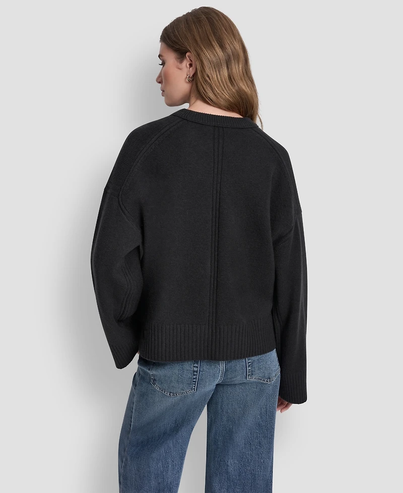 Dkny Jeans Women's Bell Sleeve Crewneck Sweater