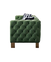 Streamdale Furniture Chesterfield Modern Tufted Velvet Living Room Sofa 84.25"W Couch Mint Green