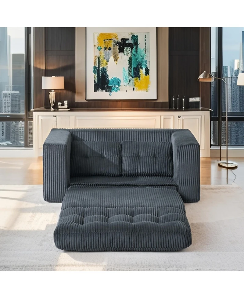 Streamdale Furniture Loveseat Sofa Bed with Memory Foam, Steel Frame, No Assembly