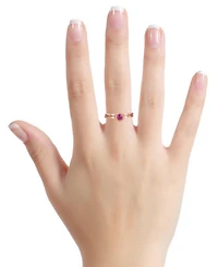 Macy's Ruby Ring (2/5 ct. t.w.) in Rose Gold Plated Sterling Silver