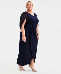 Connected Plus Rhinestone-Trim Dress