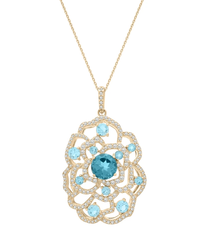 Macy's Diamond (1/2 ct. t.w.) Pendant Necklace in 14k Yellow Gold