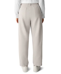 Eileen Fisher Women's Easy Tapered Zipper & Button Mid Rise Pants