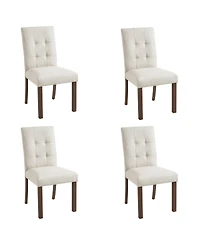 Streamdale Furniture Streamdale Modern Beige Dining Chairs - Set of 4