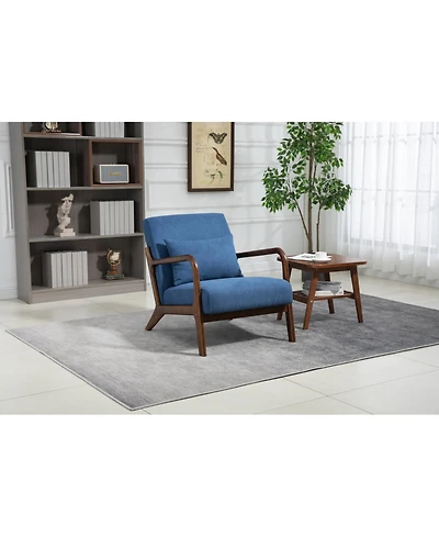 Streamdale Furniture Mid Century Modern Chair with Wood Frame and Cushion