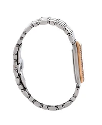 Pre-Owned Bvlgari Serpenti Seduttori Quartz Watch in Stainless Steel and Rose Gold with Diamond Bezel 25mm