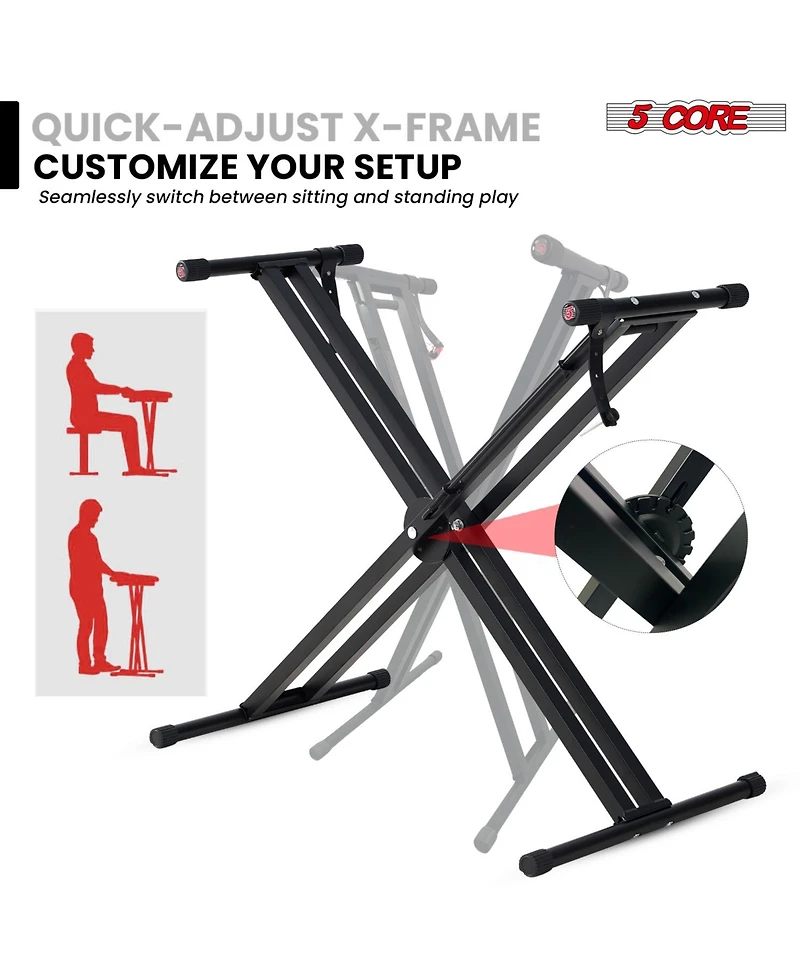 5 Core Keyboard Stand Height Adjustable One Hand Trigger