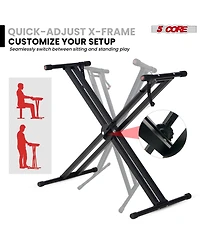 5 Core Keyboard Stand Height Adjustable One Hand Trigger
