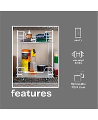 Household Essentials Glidez Steel Pull-Out Storage Organizer, 2 -Tier Design