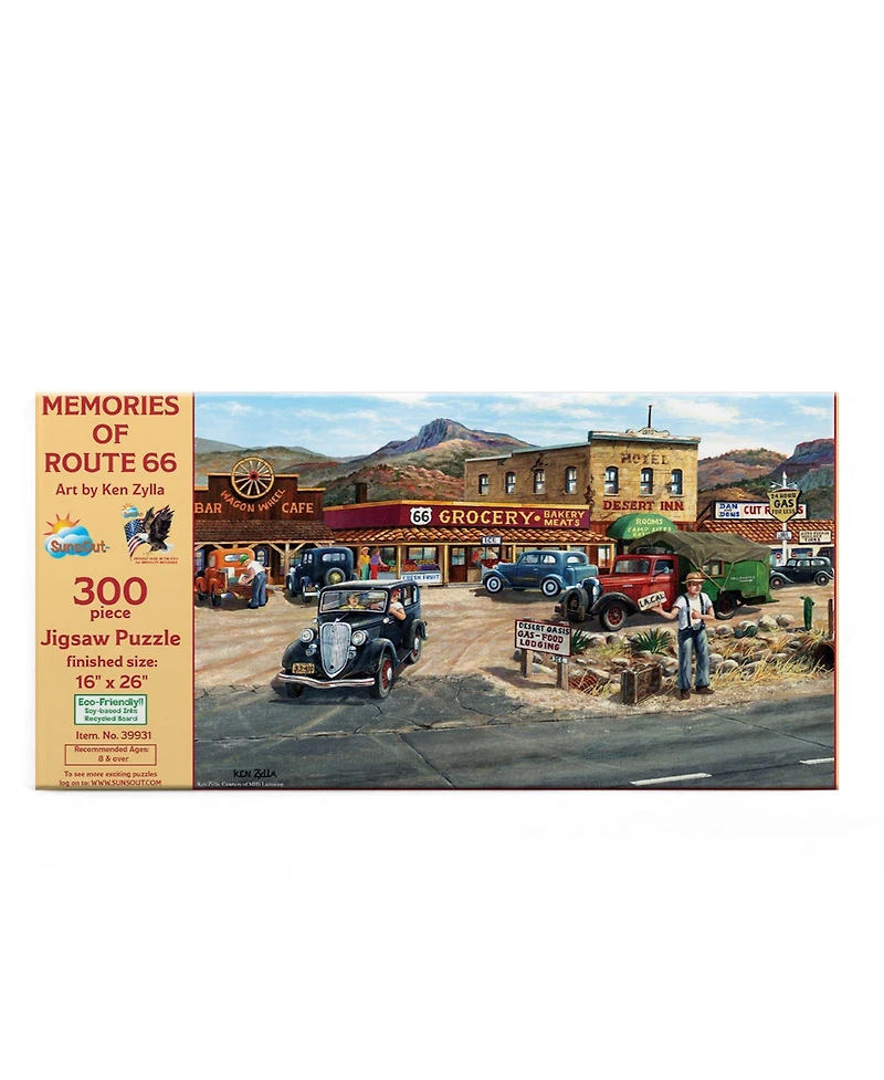 SunsOut Memories of Route 66 300 piece Jigsaw Puzzle for Adults