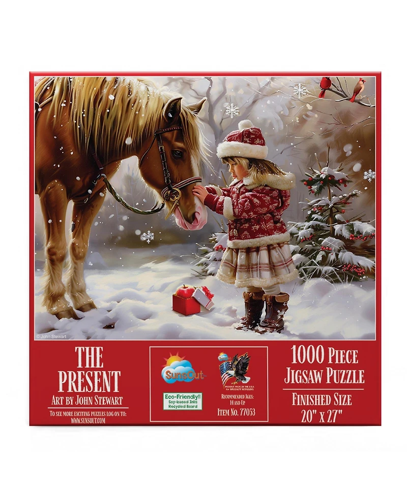 SunsOut The Present 1000 piece Jigsaw Puzzle for Adults Christmas