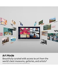 Samsung QN65LS03FAFXZA 65" The Frame Qled 4K Art Mode Smart Tv with a Vg-SCFF65TKBZA Customizable Bezel - Modern Teak (2025)